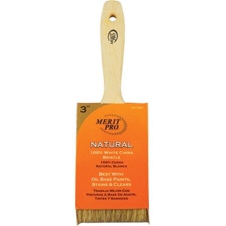 Gourmetgalley 360 3 in. 100 Percent White Bristle Beavertail Handle Brush - White - 3 in. GO3576926